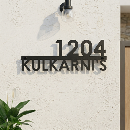 3D Modern Name Plate with House Number